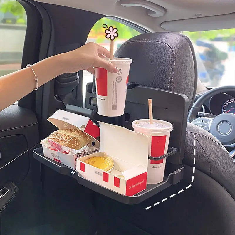 Car back seat food tray