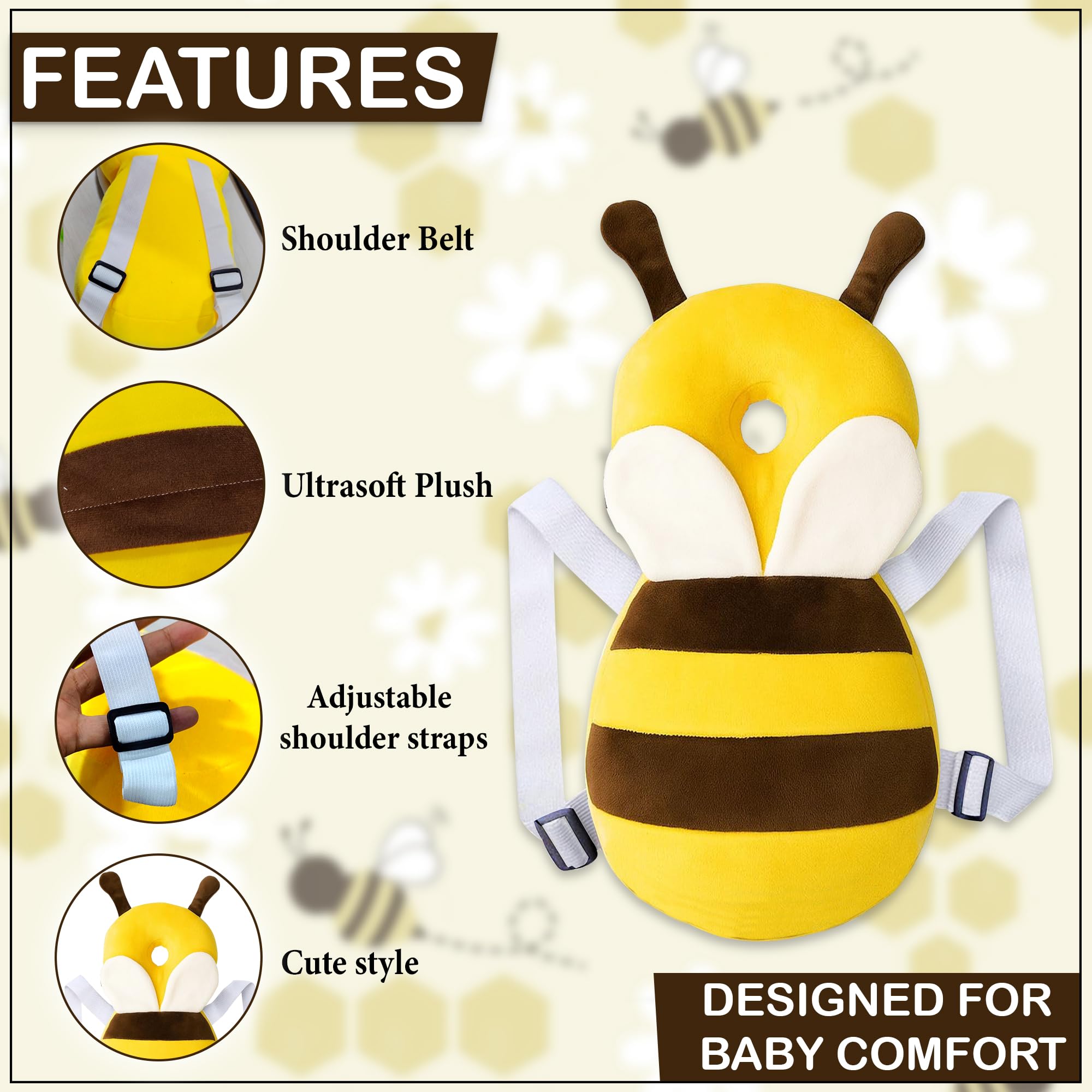 Baby head protector and back protection